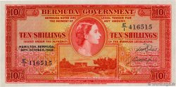 10 Shillings BERMUDAS  1952 P.19a FDC