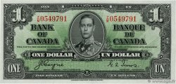 1 Dollar CANADA  1937 P.058e q.FDC