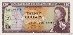 20 Dollars EAST CARIBBEAN STATES  1965 P.15n fST