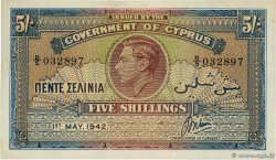 5 Shillings ZYPERN  1942 P.22 ST