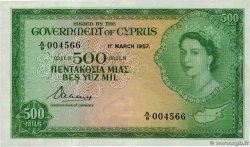 500 Mils CYPRUS  1957 P.34a UNC-