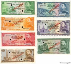 1 à 500 Dollars Spécimen ETHIOPIA  1961 P.18s à P.24s AU