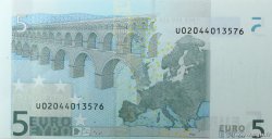 5 Euros Fauté EUROPA  2002 P.01u fST+