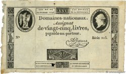 25 Livres FRANCE  1792 Ass.37a TB
