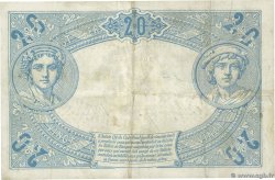 20 Francs BLEU Fauté FRANCE  1906 F.10.01 VF