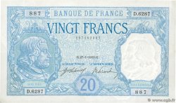 20 Francs BAYARD FRANCE  1919 F.11.04 TTB