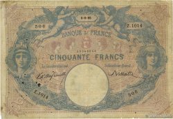 50 Francs BLEU ET ROSE FRANCIA  1895 F.14.07 RC+