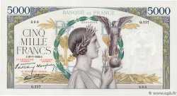 5000 Francs VICTOIRE Impression à plat Numéro spécial FRANKREICH  1939 F.46.08 fST