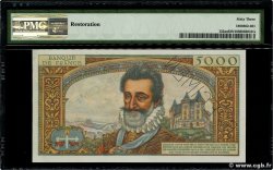 5000 Francs HENRI IV Spécimen FRANCE  1957 F.49.01Spn AU