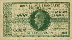 1000 Francs MARIANNE THOMAS DE LA RUE Faux FRANCIA  1945 VF.13.01 RC