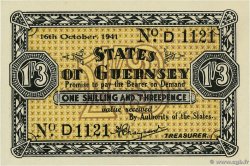 1 Shilling 3 Pence GUERNSEY  1941 P.23 fST+