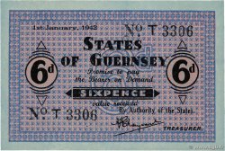 6 Pence GUERNSEY  1942 P.24 ST
