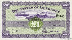 1 Pound GUERNSEY  1965 P.43b UNC-