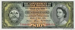 10 Dollars BRITISH HONDURAS  1965 P.31b FDC