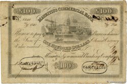 100 Dollars - 20 Pounds Sterling Annulé MAURITIUS  1841 PS.127 F