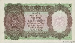 5 Rupees INDIA  1943 P.018b AU