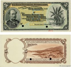 5 Francs Épreuve INDIAS OCCIDENTALES DANESAS (ISLAS VIRGENES)  1905 P.017 SC