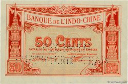 50 Cents Spécimen INDOCHINA  1920 P.047s FDC
