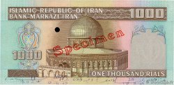 1000 Rials Spécimen IRAN  1982 P.138s NEUF