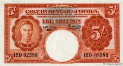 5 Shillings GIAMAICA  1950 P.37a FDC