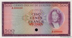 500 Francs Spécimen LUXEMBURGO  1963 P.52Act FDC