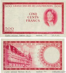 500 Francs Épreuve LUSSEMBURGO  1963 P.52Act FDC