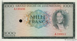 1000 Francs Spécimen LUXEMBURGO  1963 P.52Be SC+