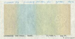 1000 Francs Épreuve LUSSEMBURGO  1982 P.52Be SPL