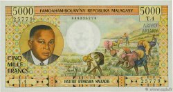 5000 Francs - 1000 Ariary MADAGASCAR  1966 P.060a SUP