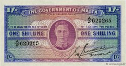 1 Shilling MALTE  1943 P.16 FDC