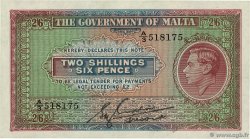 2 Shillings 6 Pence MALTE  1940 P.18 AU-