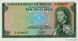 10 Shillings MALTE  1963 P.25a FDC