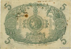 5 Francs Cabasson rouge MARTINIQUE  1903 P.06A S