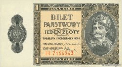 1 Zloty POLONIA  1938 P.050 FDC