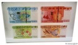 500 à 10000 Francs Spécimen POLYNESIA, FRENCH OVERSEAS TERRITORIES  2014 P.05s à 08s UNC