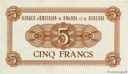5 Francs RWANDA BURUNDI  1960 P.01a AU