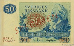 50 Kronor Spécimen SUÈDE  1965 P.53as AU