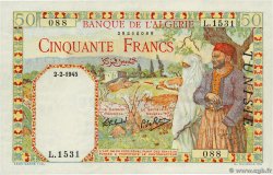 50 Francs TúNEZ  1945 P.12b SC