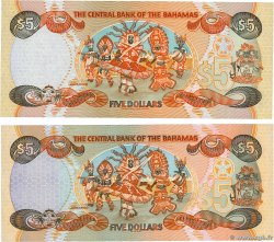 5 Dollars Lot BAHAMAS  1997 P.63a et b UNC