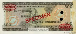 500 Francs Spécimen BURUNDI  1971 P.24bs AU