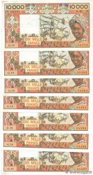 10000 Francs Lot STATI AMERICANI AFRICANI  1978 P.109Ab q.AU