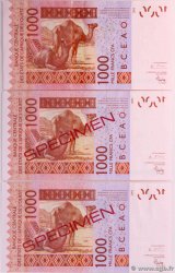1000 Francs Spécimen WEST AFRIKANISCHE STAATEN  2003 P.117A/B/C/as fST