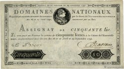 50 Livres FRANCE  1790 Ass.04a VF-