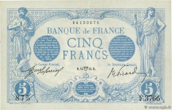 5 Francs BLEU FRANCIA  1914 F.02.22 EBC