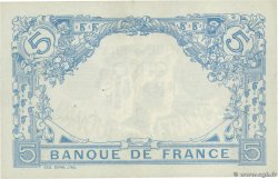 5 Francs BLEU FRANKREICH  1914 F.02.22 VZ