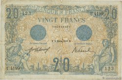 20 Francs BLEU  FRANCE  1913 F.10.03a