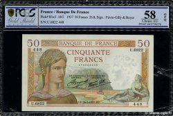 50 Francs CÉRÈS modifié FRANCE  1937 F.18.02 SPL
