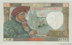 50 Francs JACQUES CŒUR FRANKREICH  1940 F.19.03 fVZ