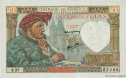 50 Francs JACQUES CŒUR FRANCE  1941 F.19.05 AU-