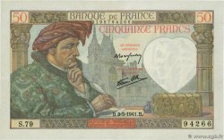 50 Francs JACQUES CŒUR FRANCIA  1941 F.19.10 q.SPL